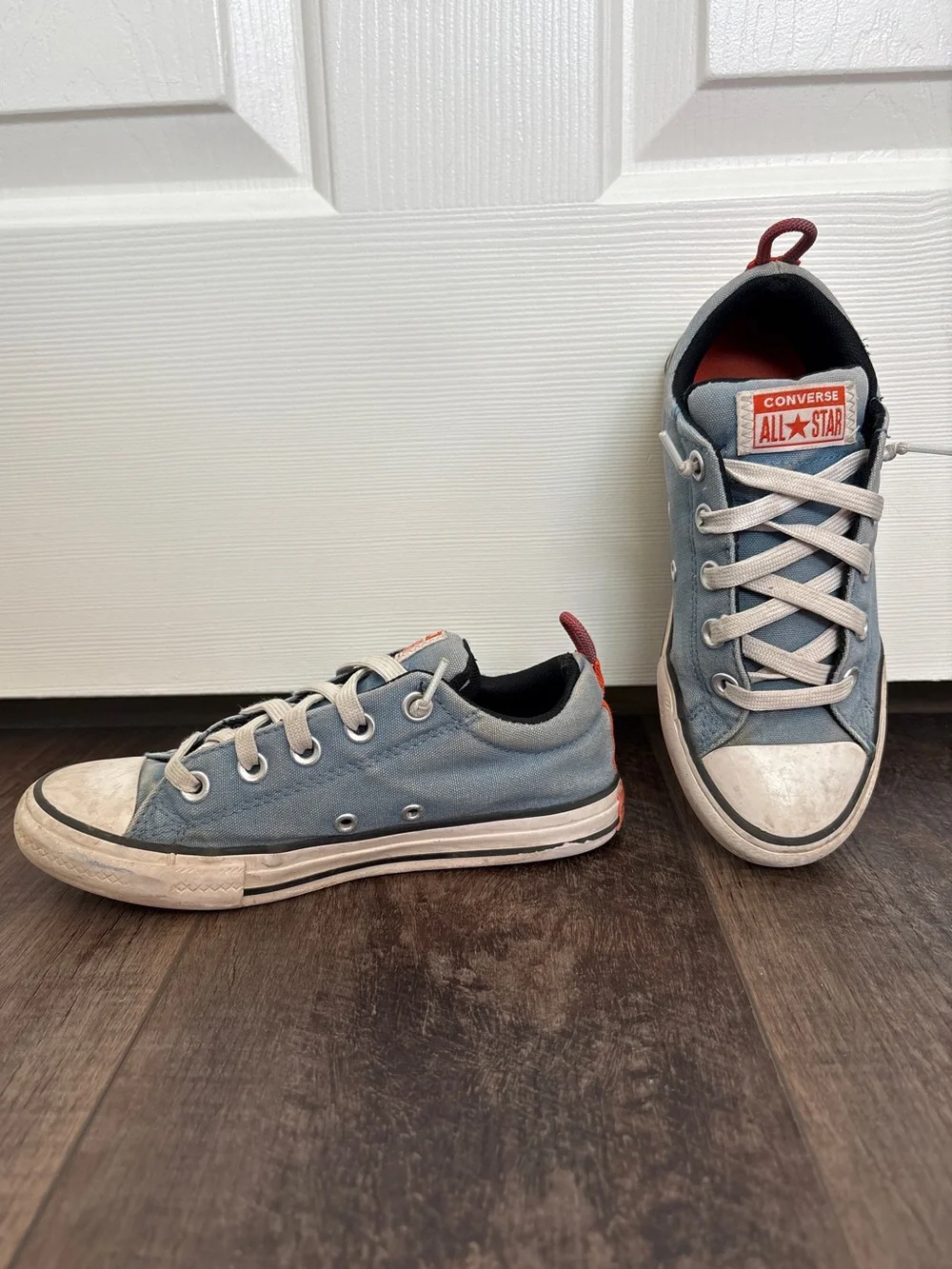 Converse Kids Chuck Taylor All Star Blue and Orange Sneakers